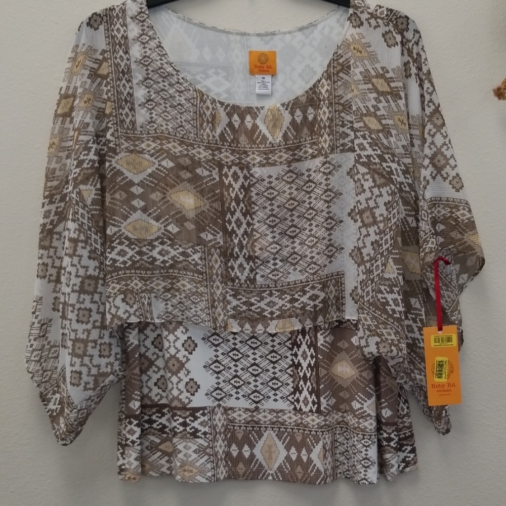 NWT size 1X Ruby Rd top